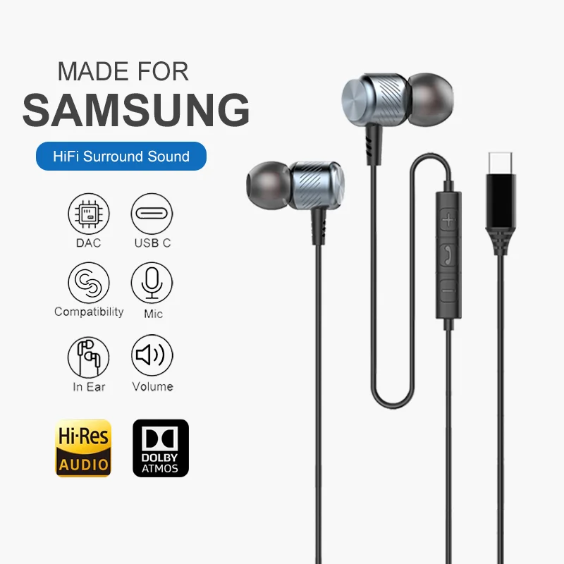 サムスンヘッドフォンドルビーハイファイマイクタイプ C 3. - Home Cinema Amazon のレビューと価格