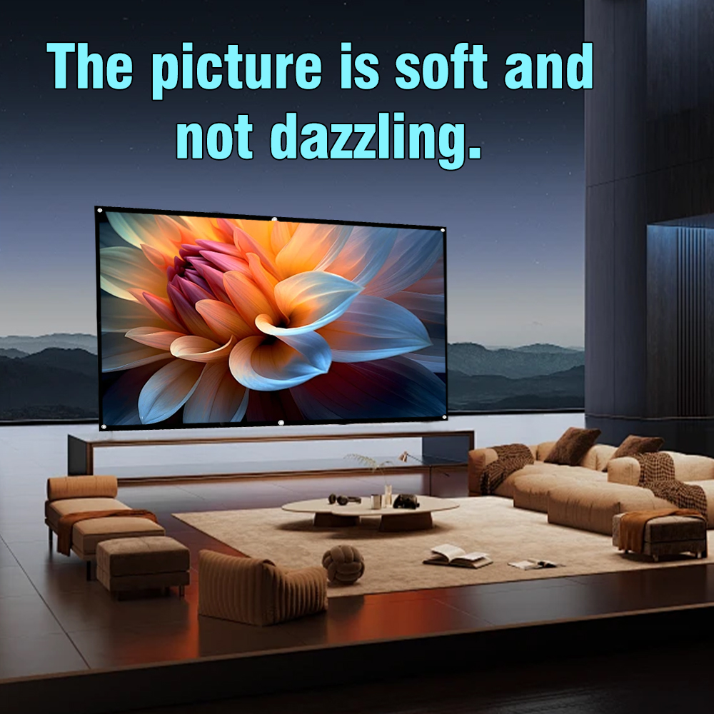 XIAOHUI 60-180インチプロジェクター白スクリーン - Home Cinema Blanc のレビューと価格