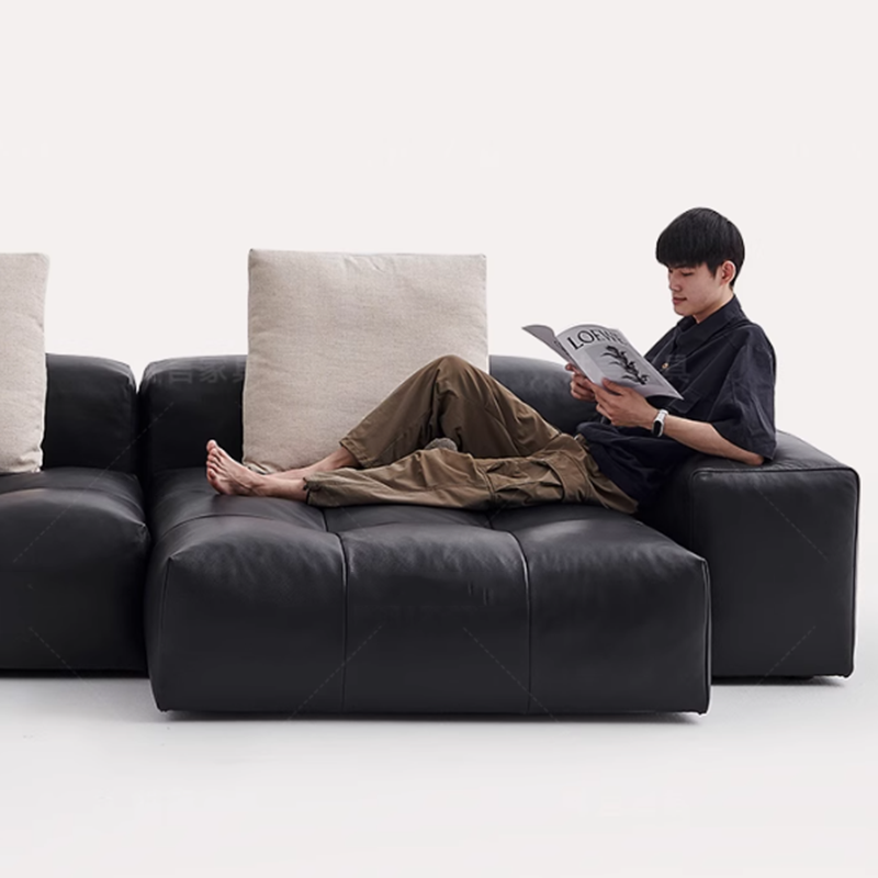北欧レザー圧縮ソファミニマリスト高級リラックスアームチェアシ - Home Cinema Furniture のレビューと価格
